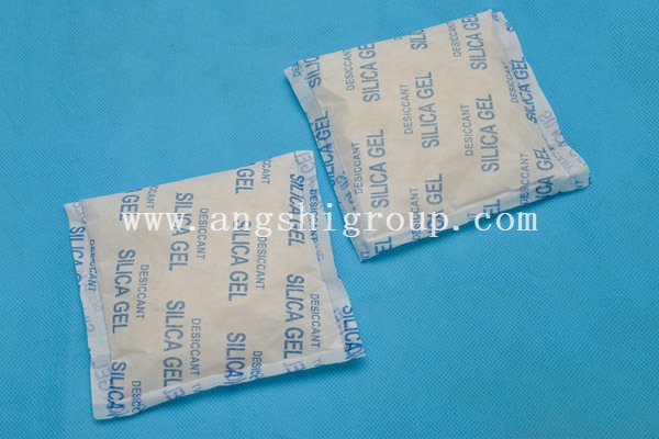 Silica gel desiccant in paper bag